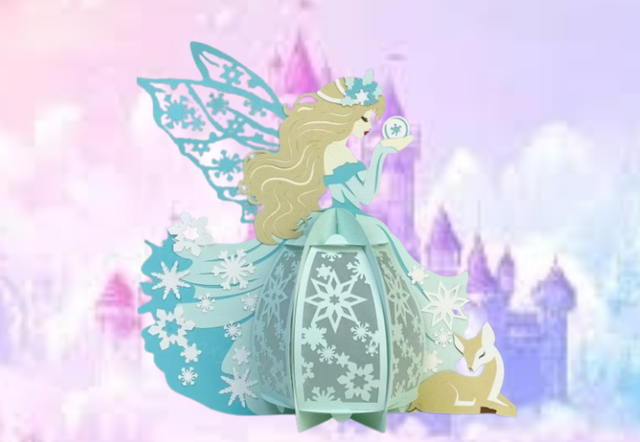 Lanterne Fée bleue glace