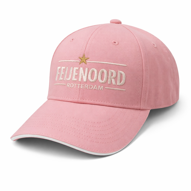 Feijenoord Rotterdam Cap - Ster Logo - Roze