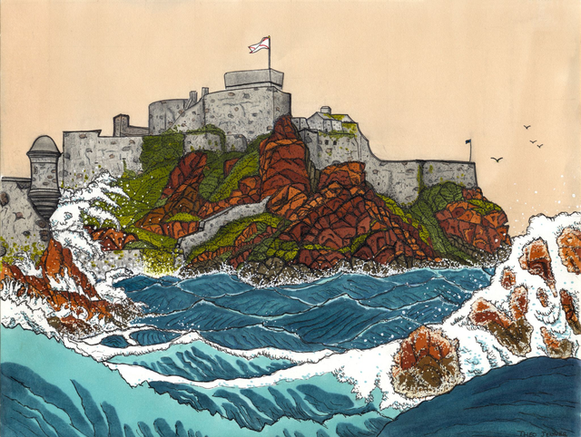 Storm at Elizabeth Castle