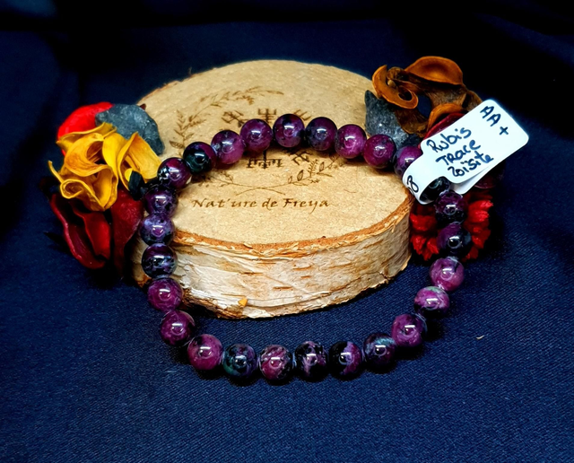 Bracelet Rubis trace Zoïsite AA+