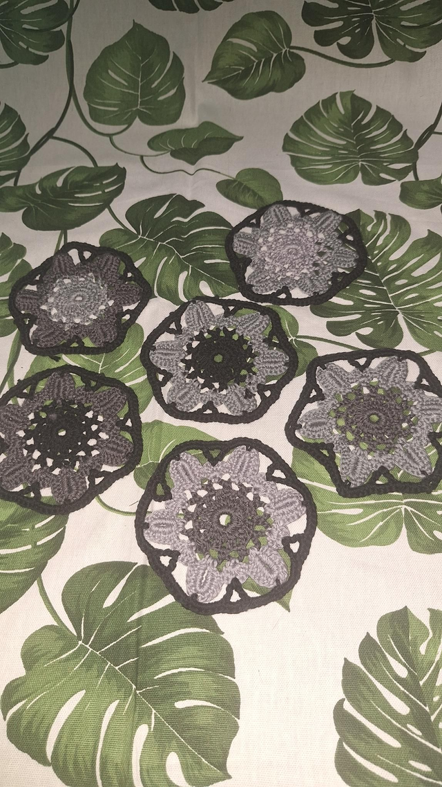 9001. Gehaakte katoenen onderzetters – set van 5