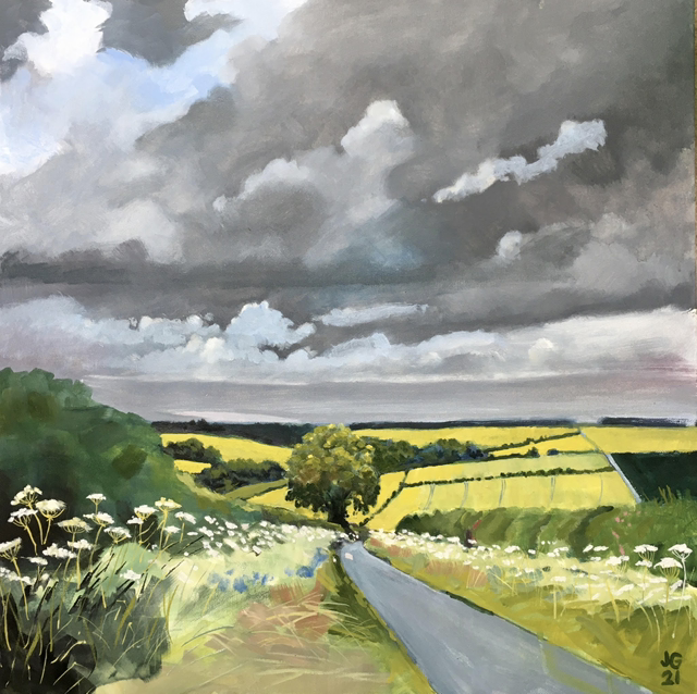 Towards Warter, 24x24” oil on stretched canvas. Delivery by arrangement.
