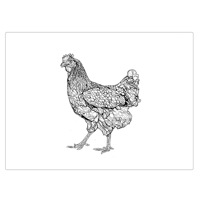 B&W A3 print - chicken