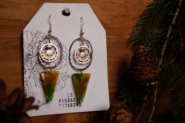 Boucles d'oreilles - Ecosse - Vert