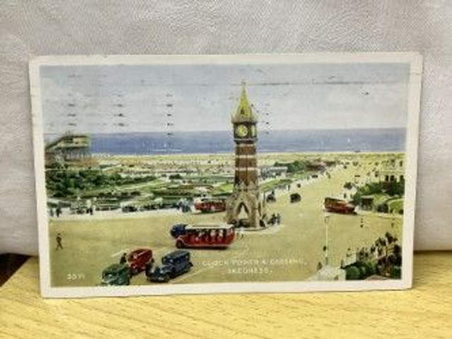Skegness, Clock Tower and Gardens, Lincolnshire, Posted 1961 H. Coates & Sons vintage postcard Our Ref no R405 £2.00