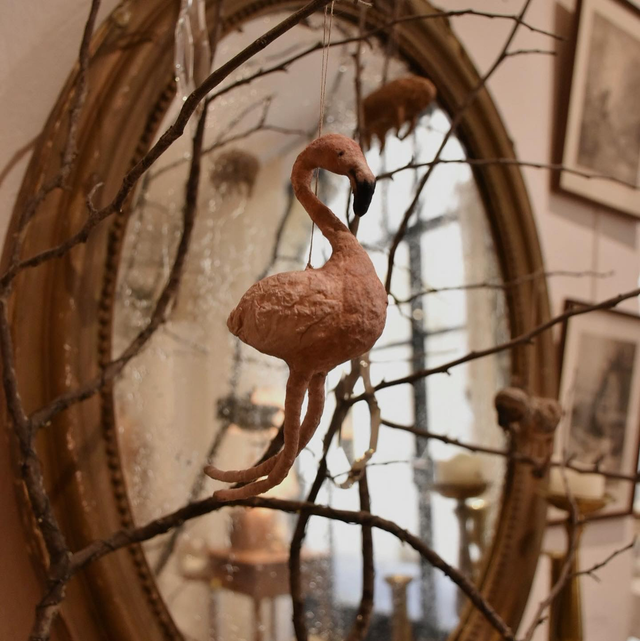 Flamant Rose en Coton - Décoration Arbre Vintage et Rétro