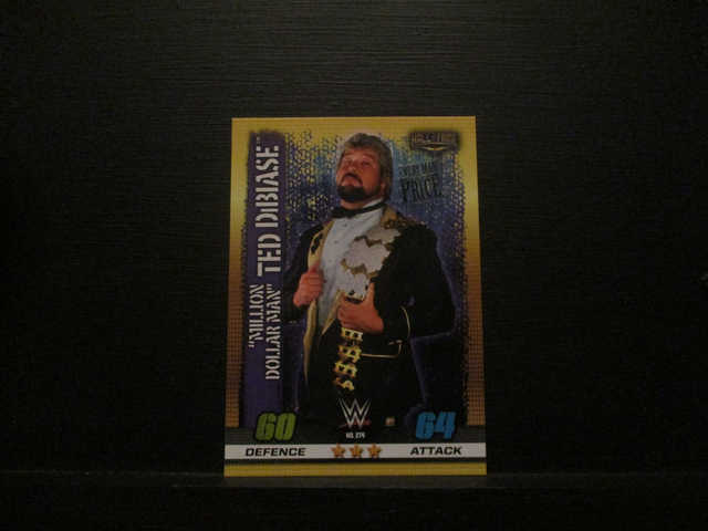 "Million Dollar Man" Ted DiBiase - Hall Of Fame Slam Attax 10th Edition Original Trading Card #274