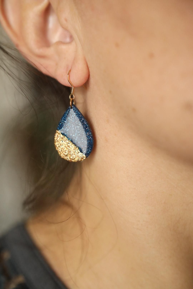 Boucles Oreilles Collection Elégance Pailletée 