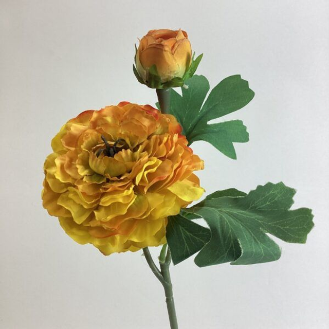 Yellow/Orange Artificial Single Ranunculus
