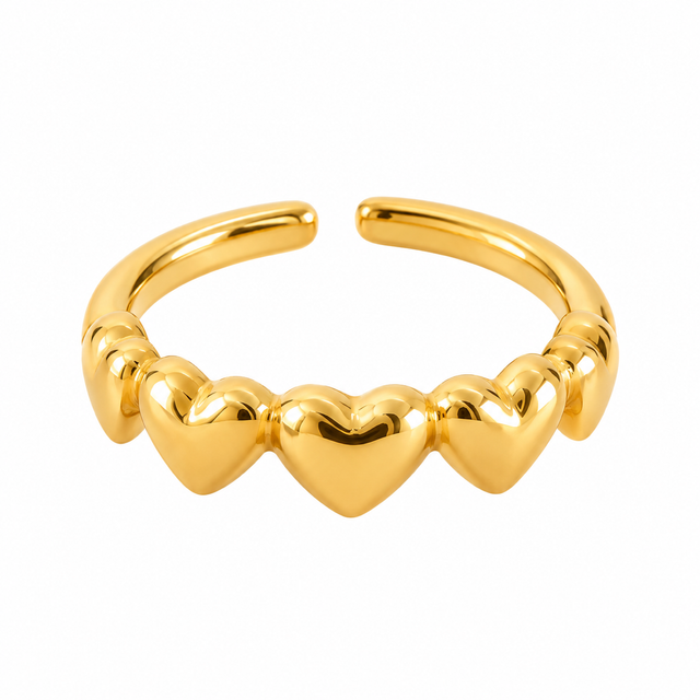 Heart ring goud