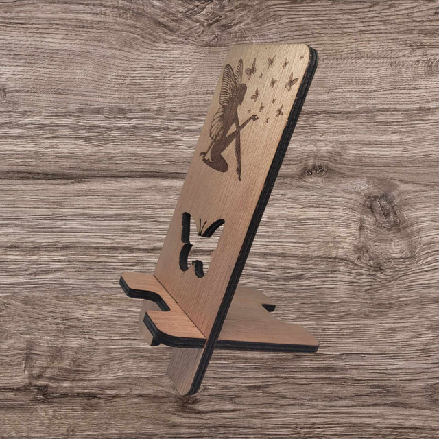 Support bois téléphone personnalisable