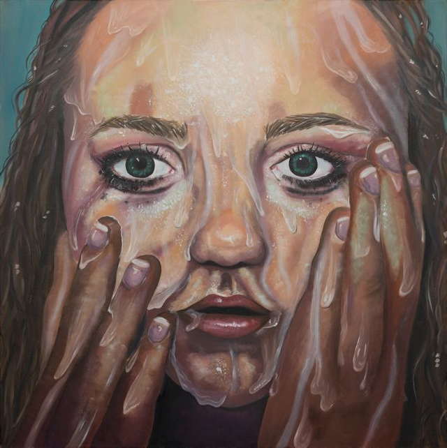 Wash Away the Beauty Standard - print of oil painting by Ellen Relph