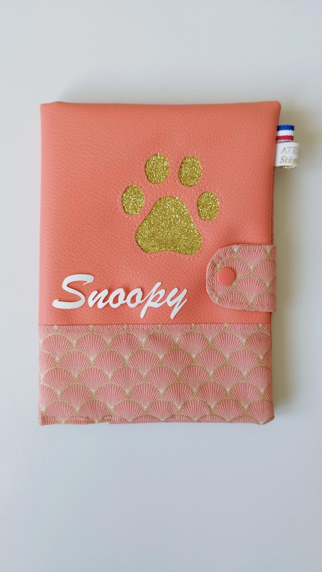 Protège carnet de santé personnalisé pour animal de compagnie * Collection Malaga *