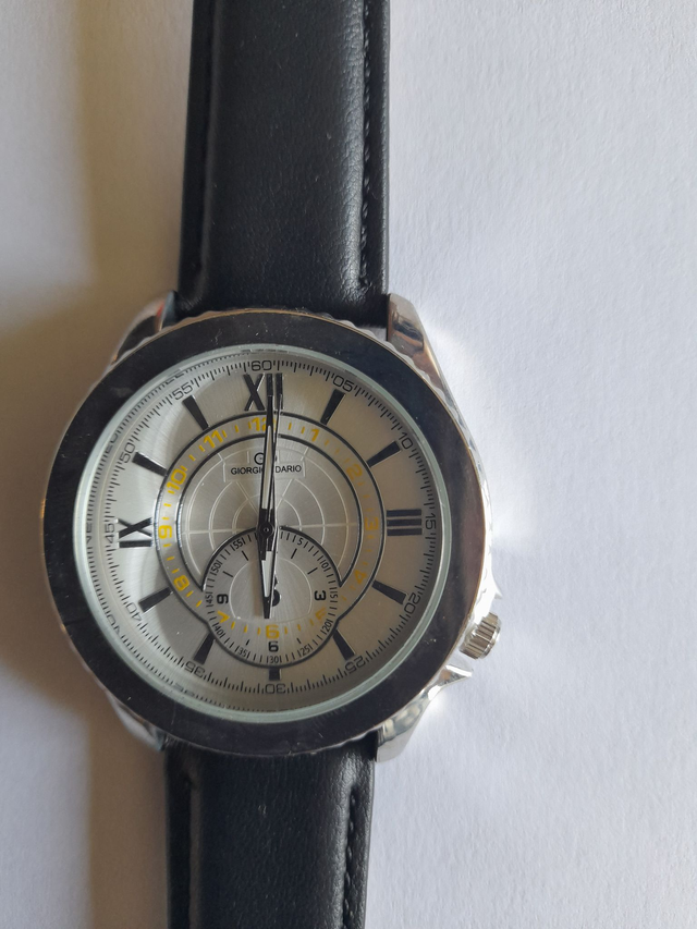 Montre homme Giorgio &amp; Dario bracelet cuir noir