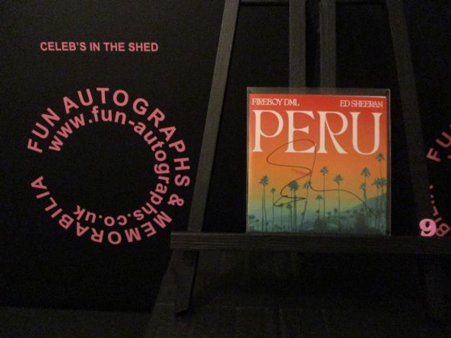 Ed Sheeran - 'Peru' Authentic Autographed Single Cover (9)