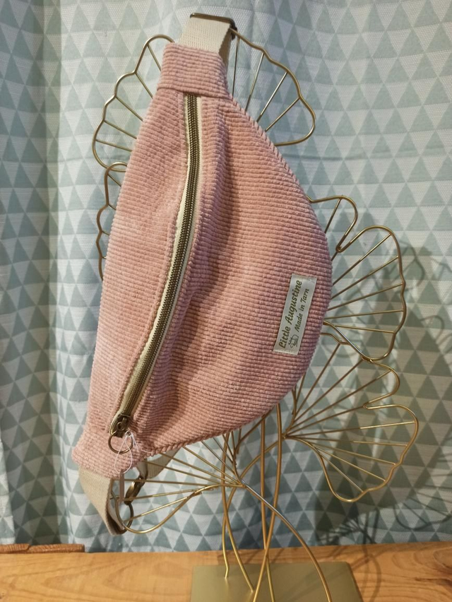 Sac Banane Velours Rose