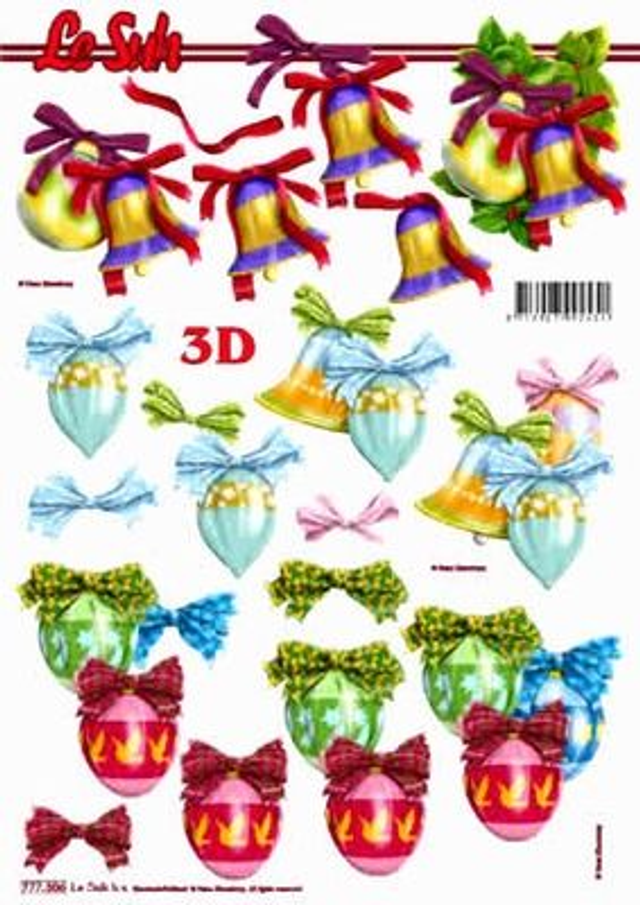 Knipvel Kerst Klokken en ballen