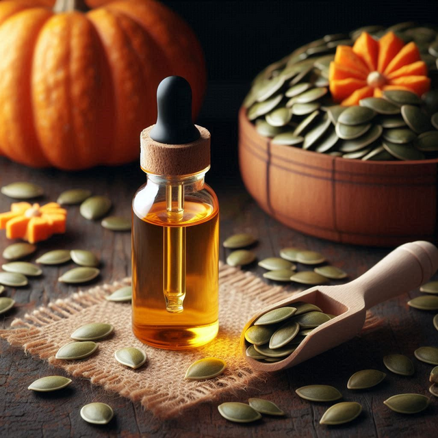 Huile Végétale de Pépins de Courge – Flacon en verre à pipette de 10mL