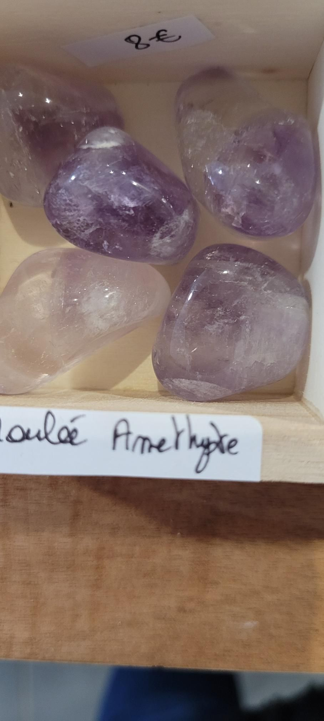 Améthyste pierre roulée 