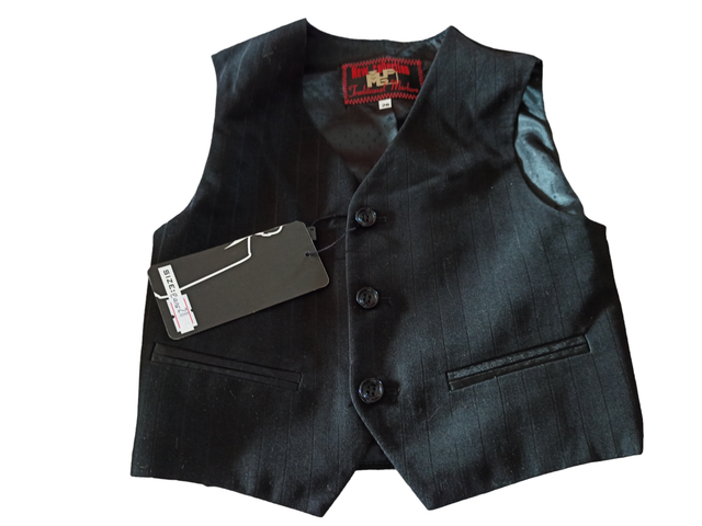 Veston noir rayé noir 