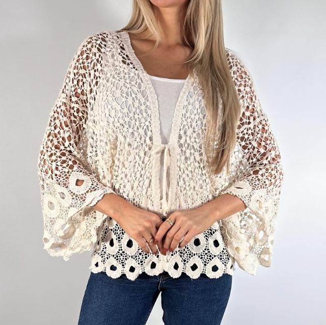 LEAH CROCHET CARDI 