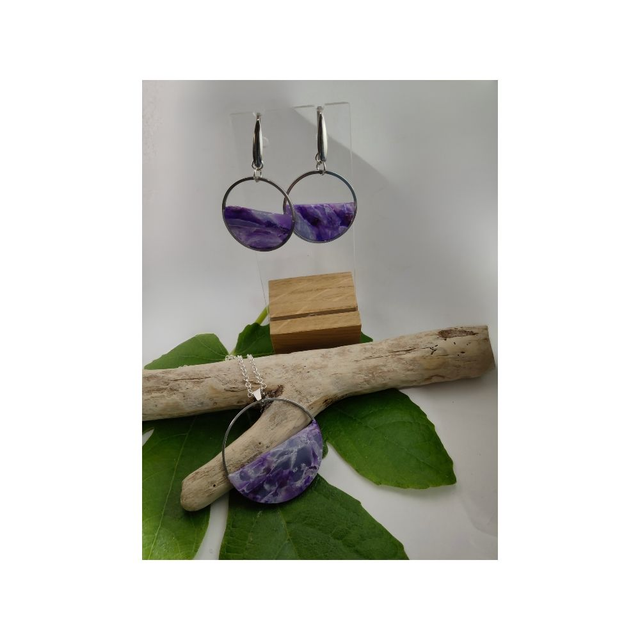 Collection faux améthyste rond