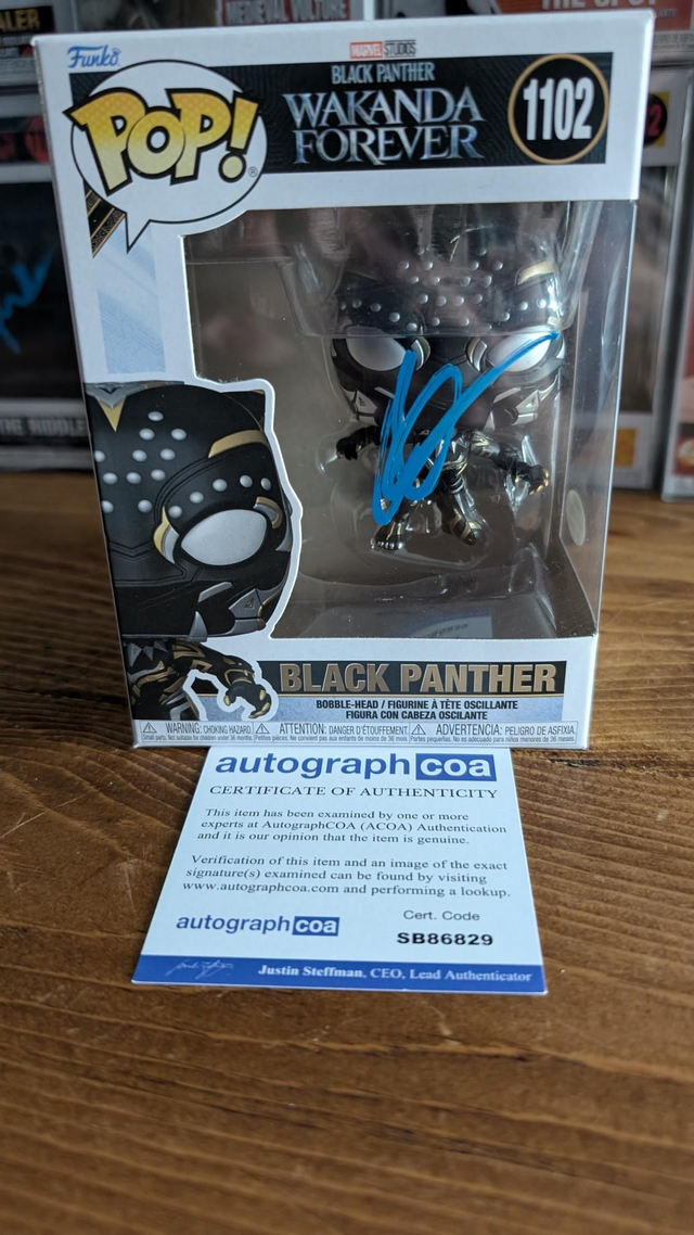 Funko Pop Marvel Black Panther Wakanda Forever 1102 Signed By Ryan Coogler with ACOA 