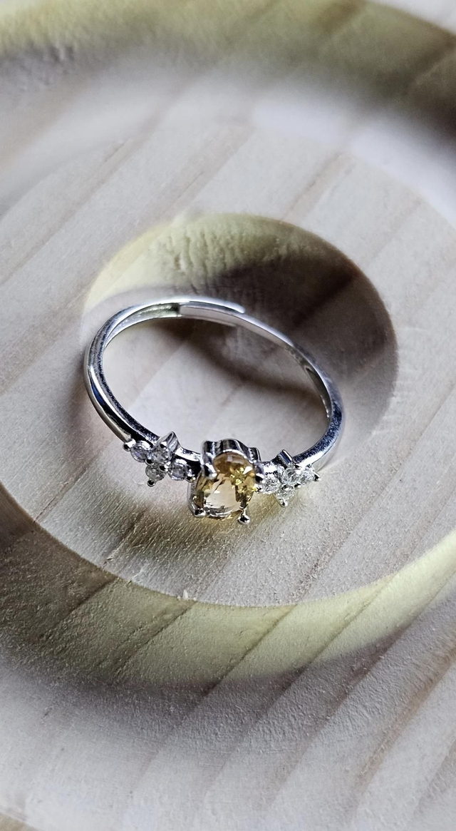 Bague - Citrine naturelle 