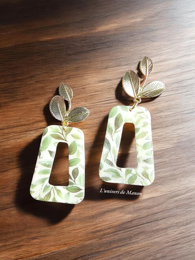 Boucle d&#039;oreille en argile polymère 