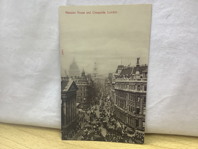 Mansion House and Cheapside Vintage Postcard  O.F. Stengel &amp; Co. Ltd No. 14367 Our Ref Number A100 £2.50