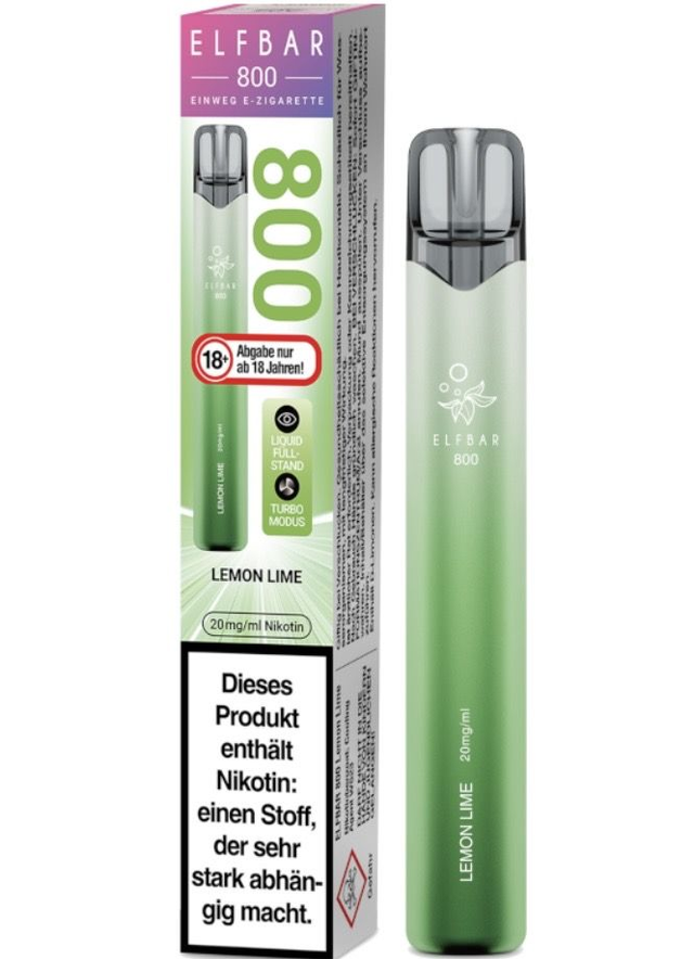 ELFBAR 800 Einweg E-Zigarette – Lemon Lime | 20 mg
