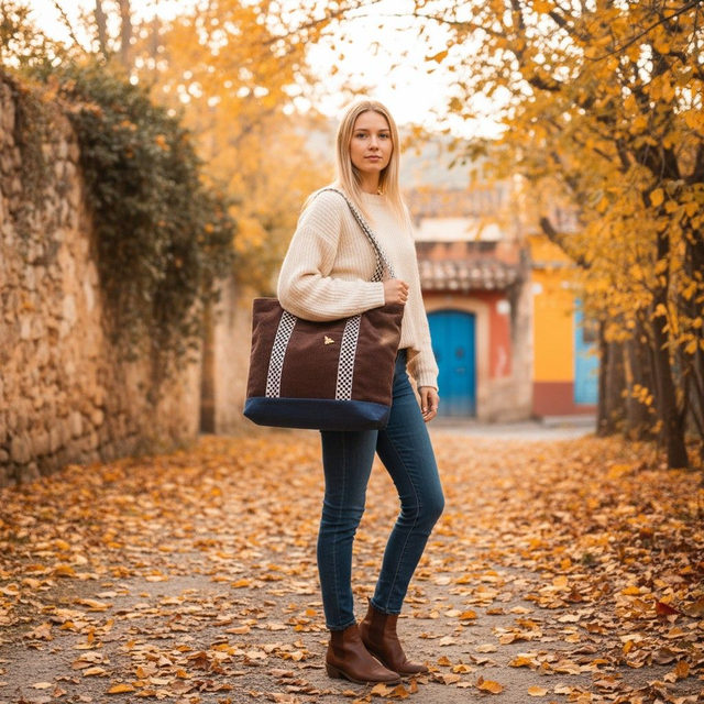 Cabas Essentiel - Velours Brun