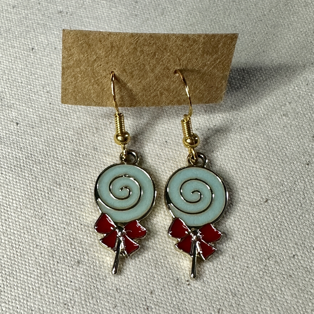 Blue lollipop earrings 