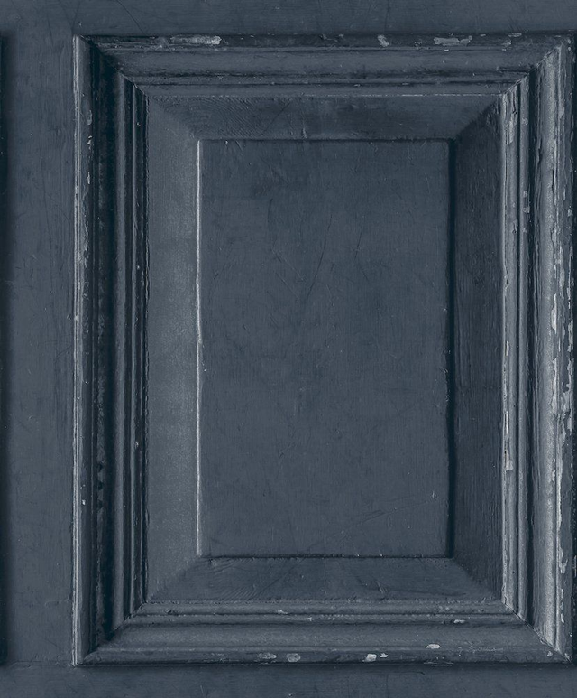 Wood Panel Effect Navy - Grandeco - A49201