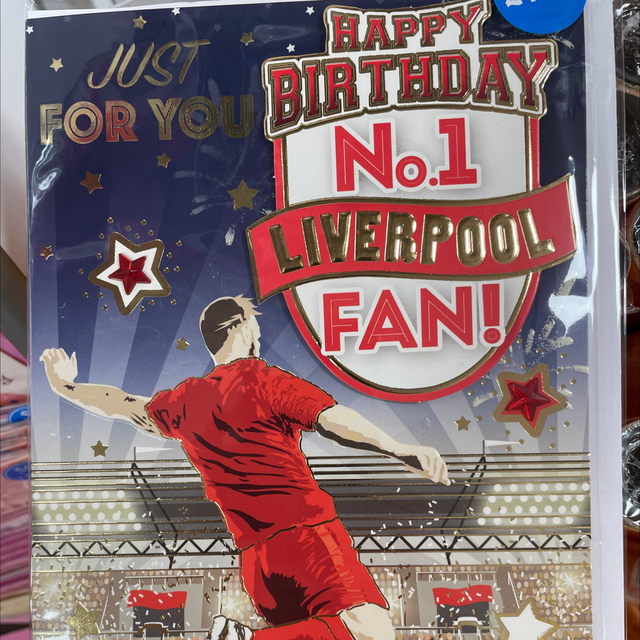 No 1 Liverpool fan birthday card