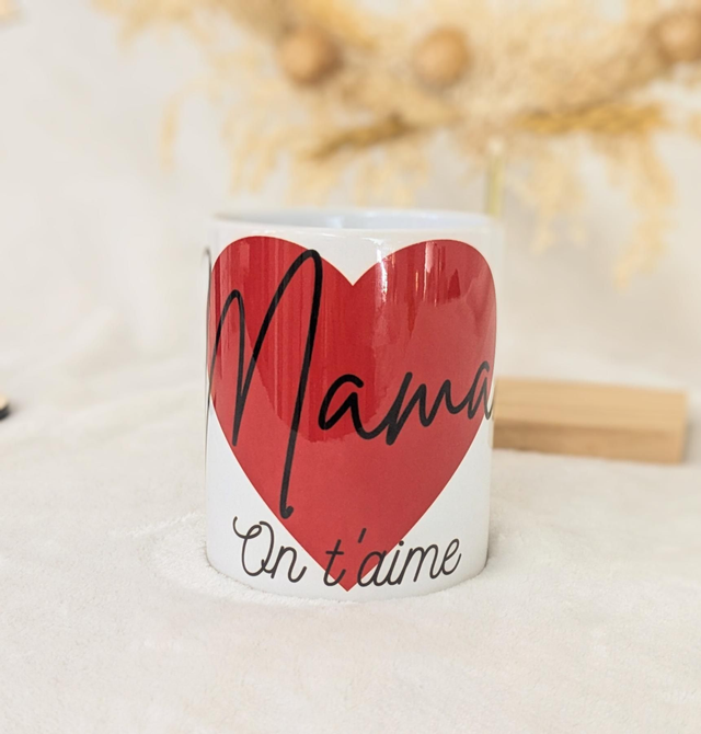 Tasse maman on t'aime - Personnalisé avec le prénom des enfants 