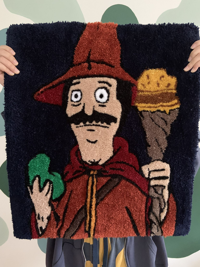Wizard Bob rug - Bobs Burgers x dungeons and dragons