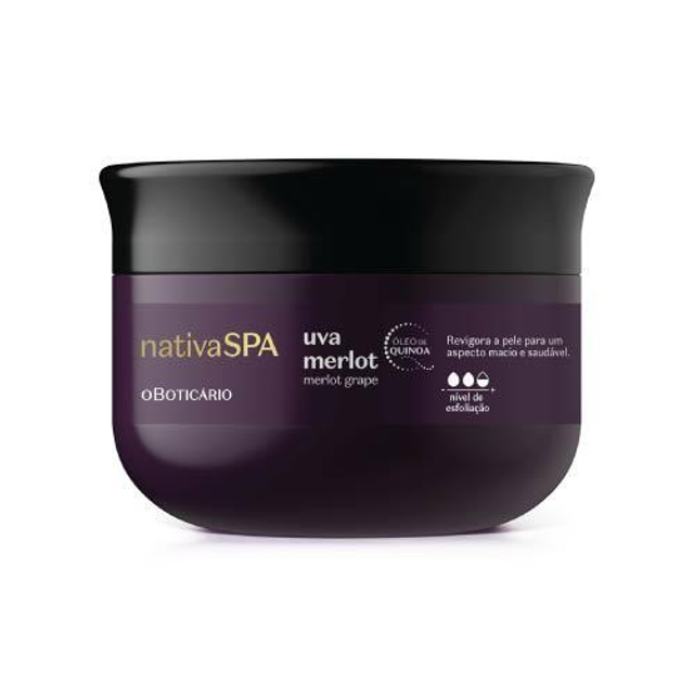 O Boticário Nativa Spa Merlot Grape Soothing Sugar Body Scrub 200g Uva Merlot