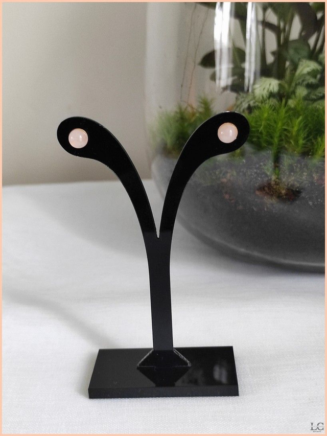 Puces d'oreilles, pierre naturelle -  Quartz rose