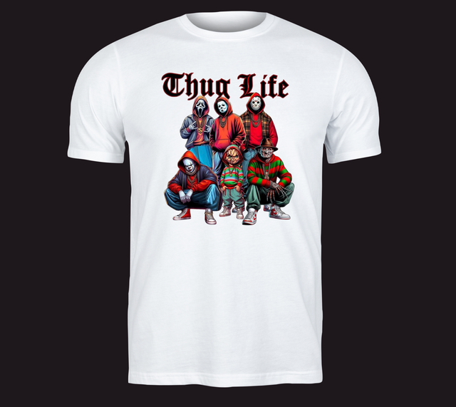 Thug life horror characters t shirt 