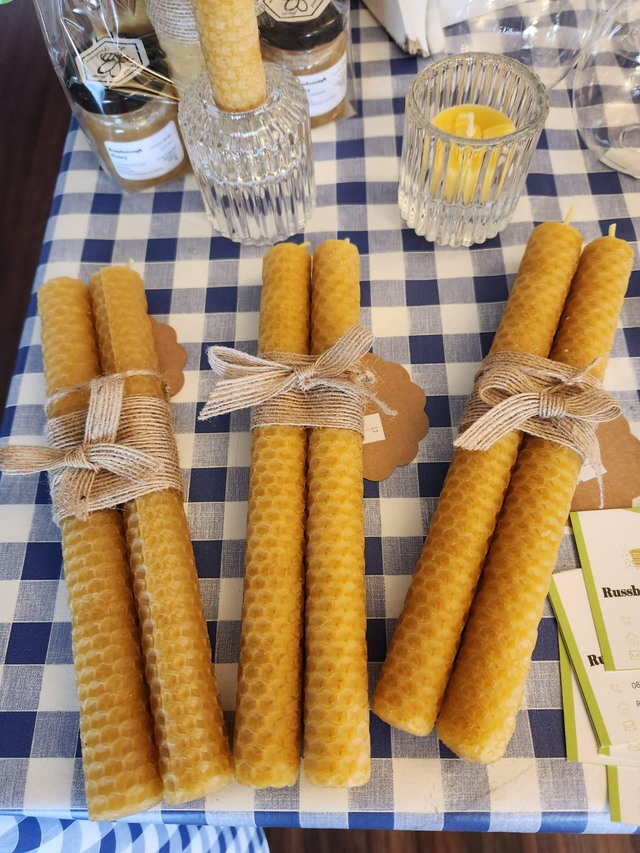 Rolled Dinner Candles ( Large ) Set of 2