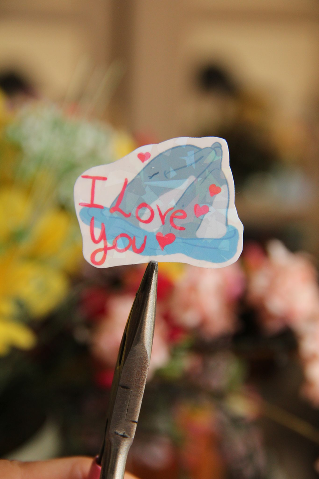 Sticker dauphin I Love You 💘 