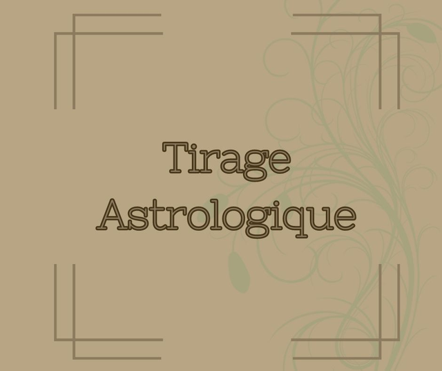 Tirage astrologique (à l'année)