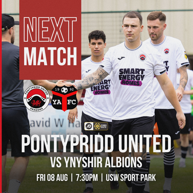 JD CYMRU SOUTH: Pontypridd United vs Ynyshir Albions