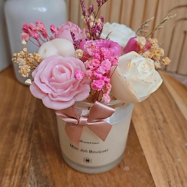 Bougie Bouquet de Fleurs 