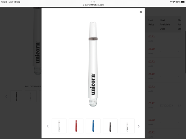 Unicorn GRIPPER 3 SHAFT Medium White 054722787077