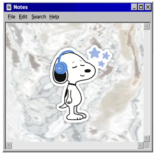 snoopy headphones matte vinyl sticker 