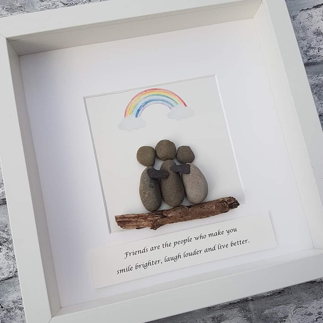 Friends rainbow pebble picture 
