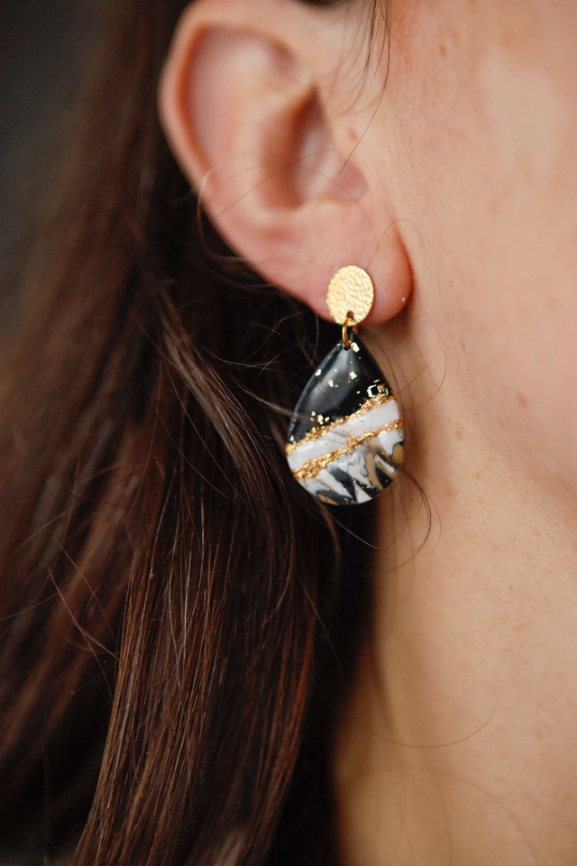 Boucles d'Oreilles Hiver Graphique