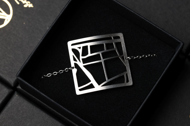 Strasbourg - Place Kleber | Bracelet Géométrique| Inox | Dédale